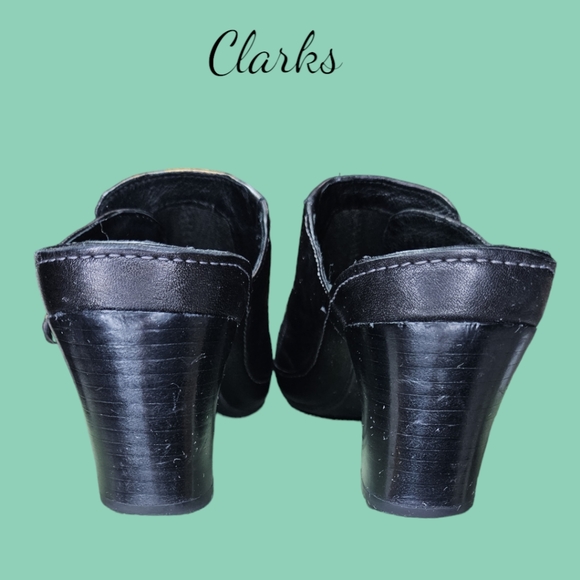 Clarks Artisan Leather Black Artesia Slip On Shoes - Picture 8 of 12